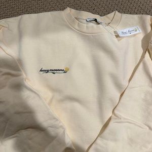 NWT Light Yellow Heavy Manners Sweatshirt